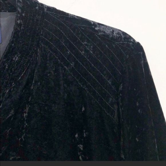 Splendid Black Crush Velvet Bomber Zip Up Jacket L - Picture 5 of 10